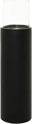 Produktbild von VIVANNO Windlicht Fiberglas CANDIRO Rund, Schwarz matt - 21x80 cm