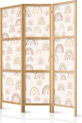 Zdjęcie produktu dla Parawan japoński Dla dzieci 135x172 cm 3-częściowy biały