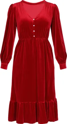 Image de Robe NAEMI pour femmes - rouge cerise, M