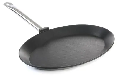 Zdjęcie produktu dla Patelnia do ryb - owalna Titanium Professional, HENDI, 400x275x(H)35mm