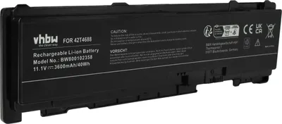 Produktbild von vhbw Akku kompatibel mit Lenovo ThinkPad T400s 2801, T400s 2808, T400s 2809, T400s 2815, T400s 2823, T400s Notebook (3600 mAh, 11,1 V, Li-Ion)
