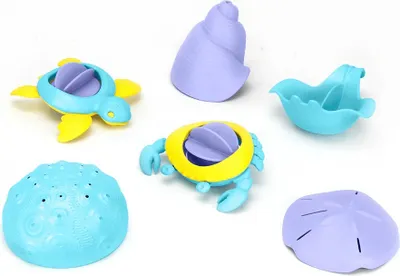 Produktbild von Green Toys Meerestiere Badespielzeug Set - nachhaltiges Wasserspielzeug