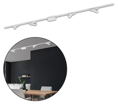 Obrázok produktu pre Briloner Luxtrail track system, kompletná sada, 4x LED tracklight, otočný, napájanie, biely, 2 m