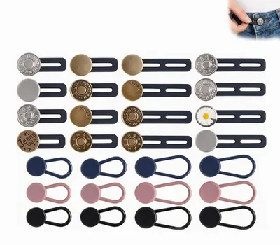 Hosenknopf-Verlängerung 28 Stück, verstellbar, Metall, 2-5 cm, nahtlos