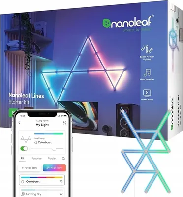 Zdjęcie produktu dla Nanoleaf Lines zestaw startowy 60 stopni 15x listew świetlnych LED RGBW