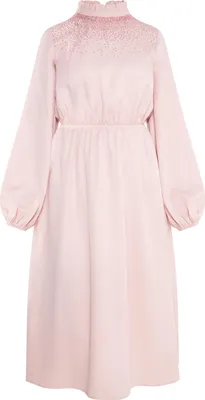Image de Robe midi à manches longues pour femme ALBEE - rose champagne, taille M