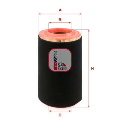 Produktbild von Luftfilter SOFIMA S 7A69 A für FIAT Ducato Kastenwagen (250, 290) Filtereinsatz