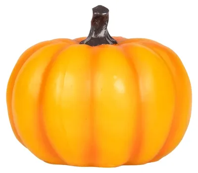 Produktbild von Halloween-Kürbis aus Kunstharz 11 cm orange - Einheitsgröße