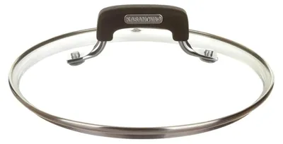 Glasdeckel 20 cm – gehärtetes Glas, Antirutschgriff, Dampföffnung