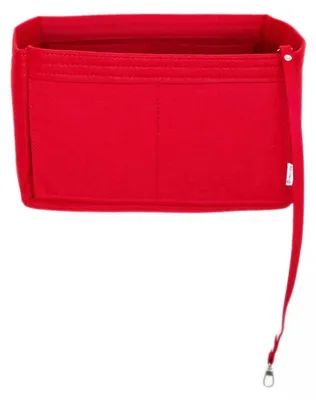Image de Organiseur de sac en feutre pour sacs à main, avec compartiments, rouge, taille M