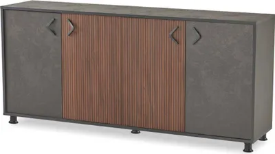 Produktbild von Grau-Braunes Sideboard  Arbeitszimmer Möbel Edie Büro Anrichte