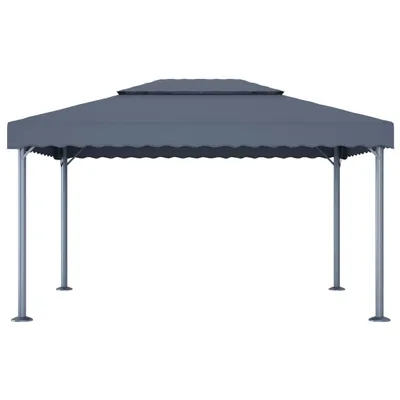 Image de vidaXL Pavillon 400 x 300 cm Anthracite Aluminium