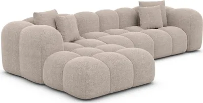 Produktbild von Strukturstoff L-Form Sofa Valora Beige Links