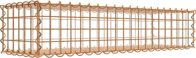 Produktbild von Rostige Gabione 100 cm x 20 cm x 30 cm (L x H x T), Maschenweite 5 cm x 5 cm, Spirale