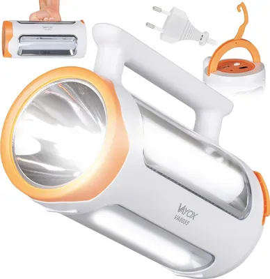 Immagine prodotto di Vayox Lampada da campeggio a LED VA0085 | maniglia | 2 in 1 | 3500 mAh | 3 modalità | bianco/arancio