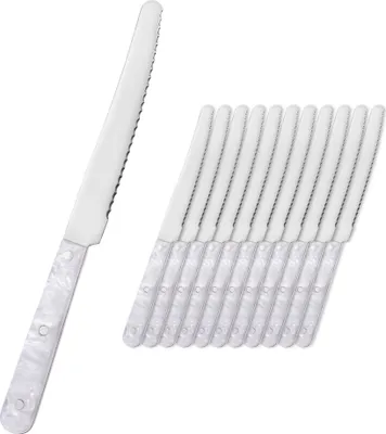 Produktbild von Tafelmesser / Menümesser 12 Stück in schöner Perlmuttoptik