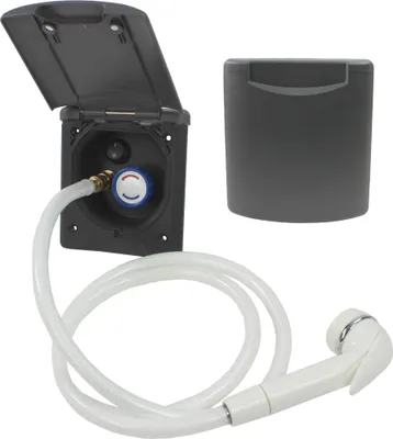 Immagine prodotto di ABL Water presa esterna tubo doccia esterno caravan camper doccia miscelatore + interruttore grigio
