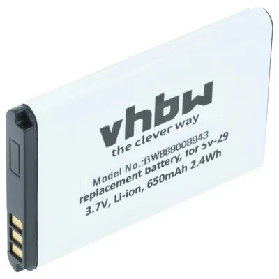 Produktbild von vhbw Akku kompatibel mit AVM Fritz!Fon X6, Fritz!Fon C6 DECT, Fritz!Fon C6 Handy Smartphone Telefon (650 mAh, 3,7 V, Li-Ion)