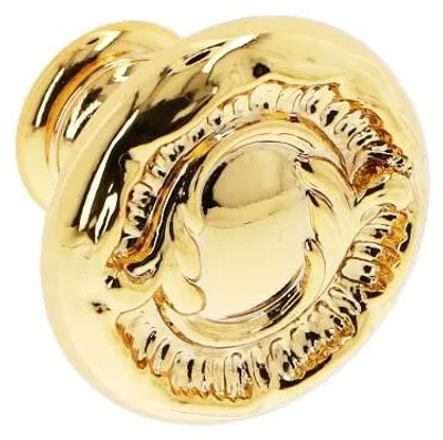 Zdjęcie produktu dla Złote uchwyty do mebli wykonane z zamaku, średnica 30 mm. Zestaw 25 sztuk