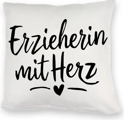 Produktbild von Erzieherin mit Herz Kuschelkissen für Pädagogen