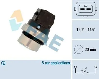 Produktbild von FAE 36700 Temperaturschalter Kühlerlüfter Thermoschalter für OPEL VECTRA B (36) VECTRA B Caravan (31) VECTRA B CC (38)