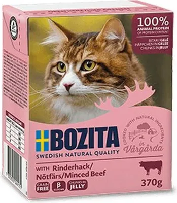 Zdjęcie produktu dla Bozita 4913, Dorosły, Każda rasa, Wołowina, Kurczak, 370 g, Nie zawiera ziarna, Bez soi