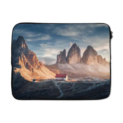 Produktbild von MuchoWow® Laptop Hülle 15 Zoll Haus - Berge - Landschaft Laptoptasche - Laptoptasche - Sleeve - Rundum-Schutz