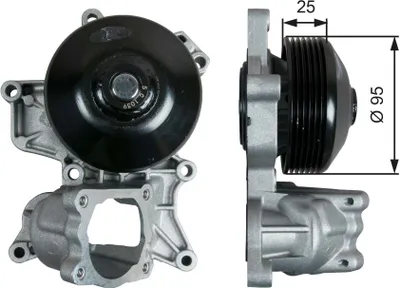 Produktbild von GATES Kühlmittelpumpe Wasserpumpe für BMW 3 Touring (E91) WP0121