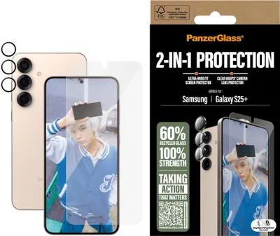 Immagine prodotto di PanzerGlass 2-in-1 Schutzpaket - Schutzkit Display/Objektiv für Handy (PGRHONUG37942)