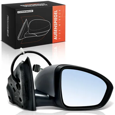 Immagine prodotto di Specchietto retrovisore esterno - Renault Megane IV Grandtour - Lato destro - Regolazione elettrica - Vetro convesso - Con sensore di temperatura - Connettore a 9 pin - Grigio
