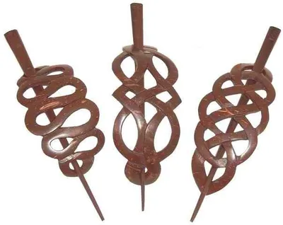 Produktbild von Haarspange aus Kokos-Holz handgeschnitzt, Haarschmuck, Anzahl:1 Stück
