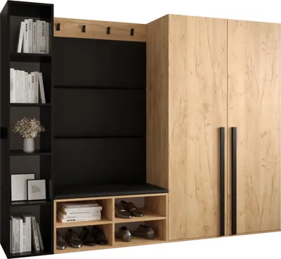 Produktbild von Garderobe MIRO Set 4 mit gepolsterten Paneelen Industrial Design