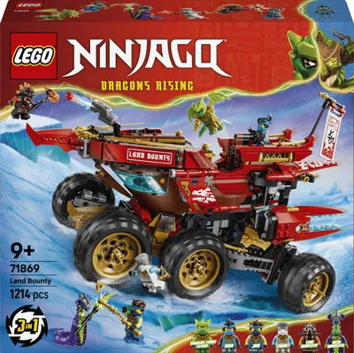 Productafbeelding van LEGO NINJAGO Woestijnvlieger - 3-in-1 ninja speelset, om te bouwen tot een vliegende boot, auto en motorfiets - inclusief 6 minifiguren - een cadeau-idee voor jongens vanaf 9 jaar en fans van Dragons Rising - 71869