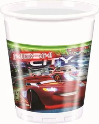 Produktbild von Partei Tassen Cars 3200 ml rot 8 Stück