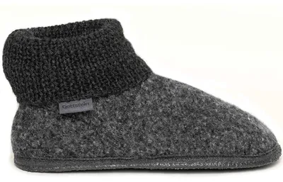 Produktbild von Gottstein Wool Venture High Uni Hüttenschuhe aus Schurwolle Anthrazit (Ash Grey), 48-311-8700 - Gr. 36