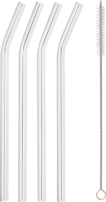 Produktbild von GRÄWE Trinkhalme Hartglas 4 Stück + Bürste