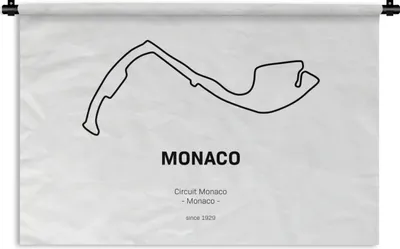 Produktbild von MuchoWow® Wandteppich Wandbehang F1 - Rennstrecke - Monaco 150x100 cm Tapisserie Dekoration Wandtuch - Waschbar - Tapisserien - Wand-Decke