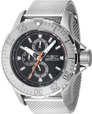 Immagine prodotto di Invicta Vintage 48010 Orologio da Uomo - Movimento al Quarzo - Acciaio Inossidabile con Quadrante Nero - 49 mm