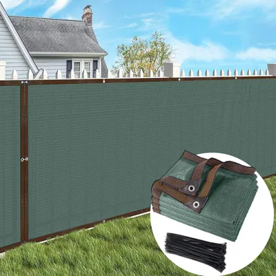 Produktbild von 2x10m Zaunblende Sichtschutz Windschutz Schattiernetz UV-Beständiges Sonnenschutznetz mit Ösen und Kabelbindern