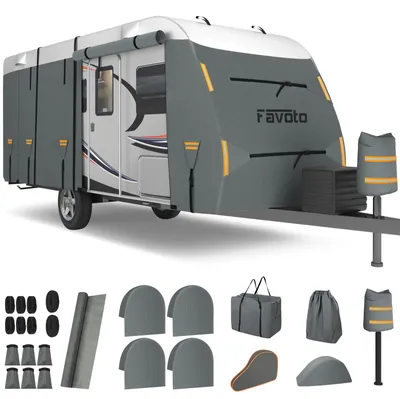 Image de Bâche de protection Favoto pour caravane, imperméable, pour usage extérieur - Bâche pour caravane, camping-car