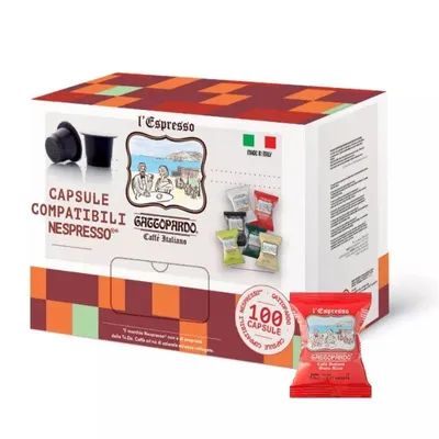 Image de 100 Capsules Café Toda Gattopardo Gusto Ricco – Compatibles Nespresso