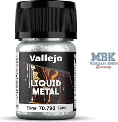 Produktbild von Vallejo 70.790, Silber, Farbe auf Alkoholbasis, Flüssigkeit, 35 ml, 1 Stück(e)