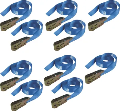 Produktbild von BASI - Spanngurt mit Ratsche 8er Set - SG 308 - Blau - Länge (5000 mm) - Breite (25 mm) -  - Zurrkraft 500 kg - 8x0004-0308