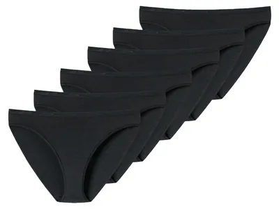 Produktbild von SCHIESSER Damen Tai-Slip 6-Pack Uncover by SCHIESSER - schwarz - Größe M