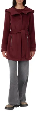 Produktbild von s.Oliver Damen Outdoor-Mantel – Slim Fit, Gürtel, Kapuze