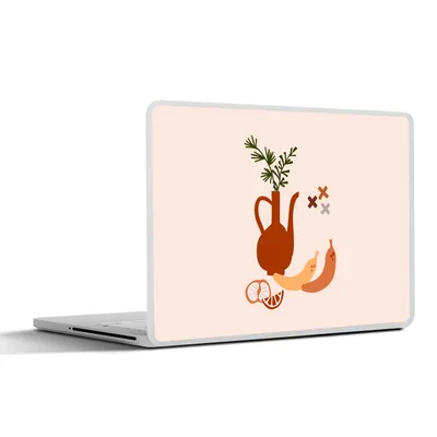 Produktbild von MuchoWow® Laptop Aufkleber Sticker Cover Krug - Obst - Pastell 40x30 cm - Laptop Dekoration - Selbstklebend