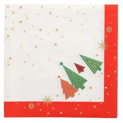 Obrázek produktu pro Papstar Vánoční stromky 3vrstvé ubrousky 40 x 40 cm 50 kusů