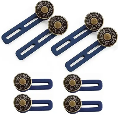 Produktbild von Stück Knopfverlängerungen für Jeanshosen, verstellbare Knopfhosentaille, Verlängerung ohne Nähen, sofortige Bundknopfverlängerung, Jeansknopf-Set für Damen- und Herrenhosen, Jeansröcke