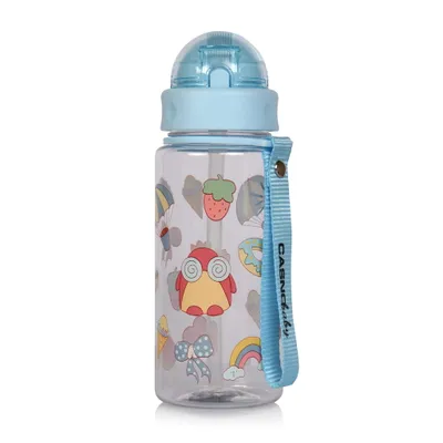 Produktbild von Kinder Trinkflasche Tritan mit Strohhalm Trinkhalm Getränkeflasche BPA frei Wasserflasche 400ml Auslaufsicher