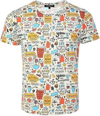 Produktbild von T-Shirt CARISMA buntes Comic-Muster CRM4621 L